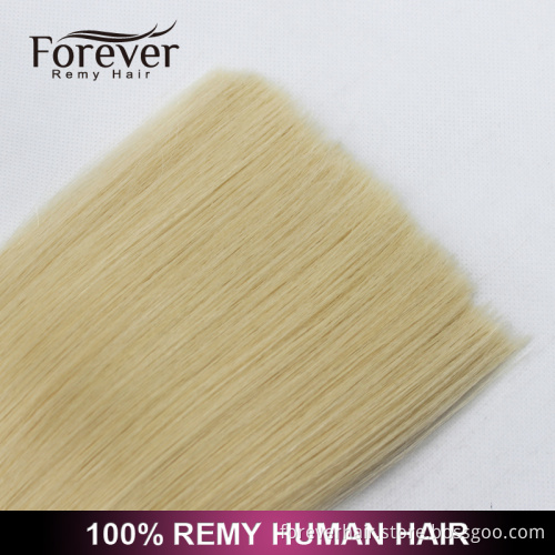 Forever wholesale professional christmas hair extension wholesale premium 100 human remy blonde #613 nano ring hair extensions